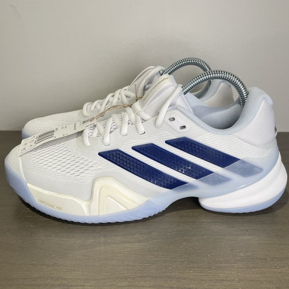 Adidas Womens Size 8 Tennis Shoes NEW Barricade 14 White Blue Court JS4112